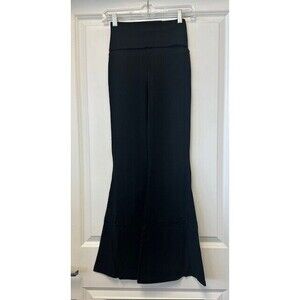 OFFLINE By Aerie Pants Womens XS SHORT Fold Over OG Super Flare Hi Rise Black